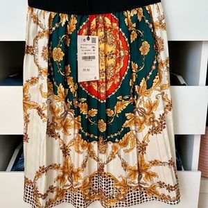 Zara Girls chain pleated skirt 8